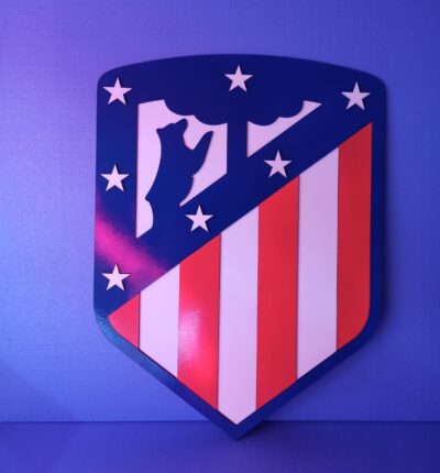 3D Atlético Madrid football team Logo, Atlético Madrid Wall art, Atlético Madrid wall hangings, Atlético Madrid football team art sign, Team logo - Image 5