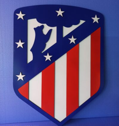 3D Atlético Madrid football team Logo, Atlético Madrid Wall art, Atlético Madrid wall hangings, Atlético Madrid football team art sign, Team logo - Image 8