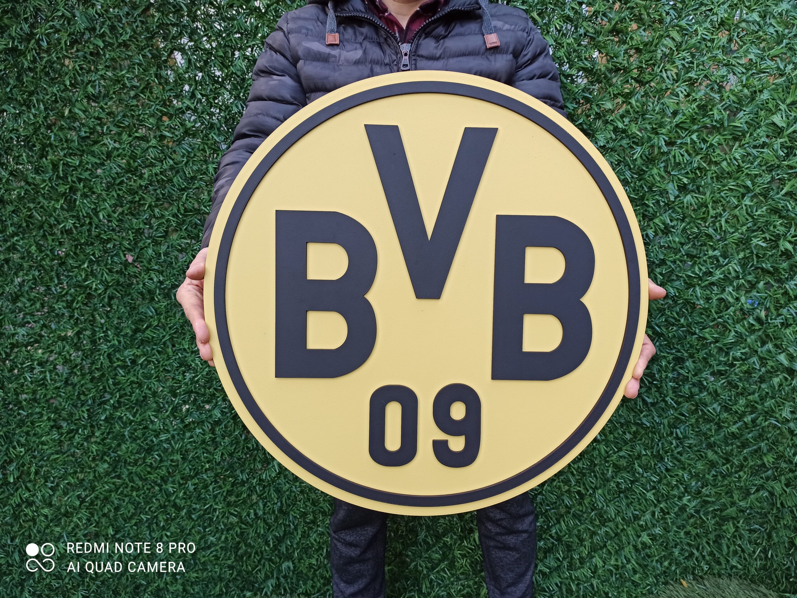 3D Borussia Dortmund football team Logo, Borussia Dortmund Wall art, Borussia Dortmund wall hangings, Borussia Dortmund football team art sign, Team logo