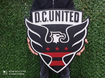 3D DC United FC football team Logo, DC United FC Wall art, DC United FC wall hangings, DC United FC football team art sign, Team logo - Image 3