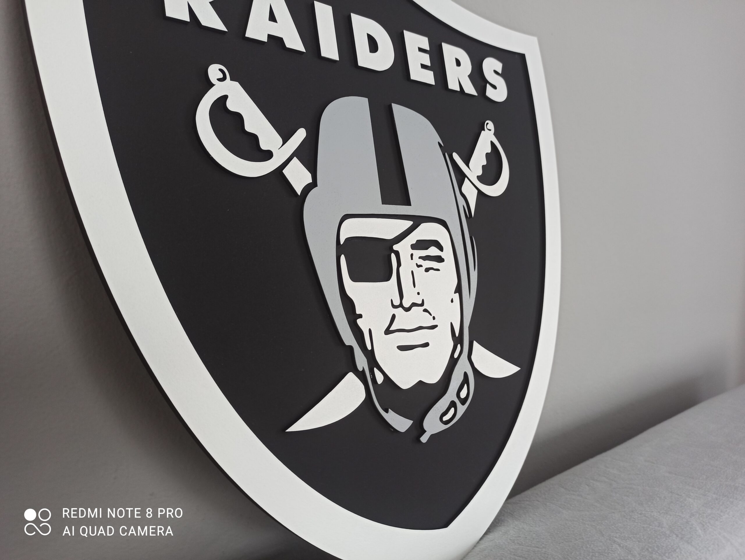 3D Las Vegas Raiders football team Logo, Las Vegas Raiders Wall art, Las Vegas Raiders wall hangings, Las Vegas Raiders football team art sign, Team logo