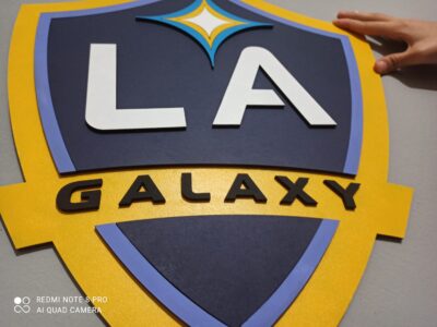 3D Los Angeles Galaxy football team Logo, Los Angeles Galaxy Wall art, Los Angeles Galaxy wall hangings, Los Angeles Galaxy football team art sign, Team logo - Image 5