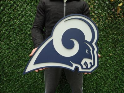 3D Los Angeles Rams football team Logo, Los Angeles Rams Wall art, Los Angeles Rams wall hangings, Los Angeles Rams football team art sign, Team logo - Image 2