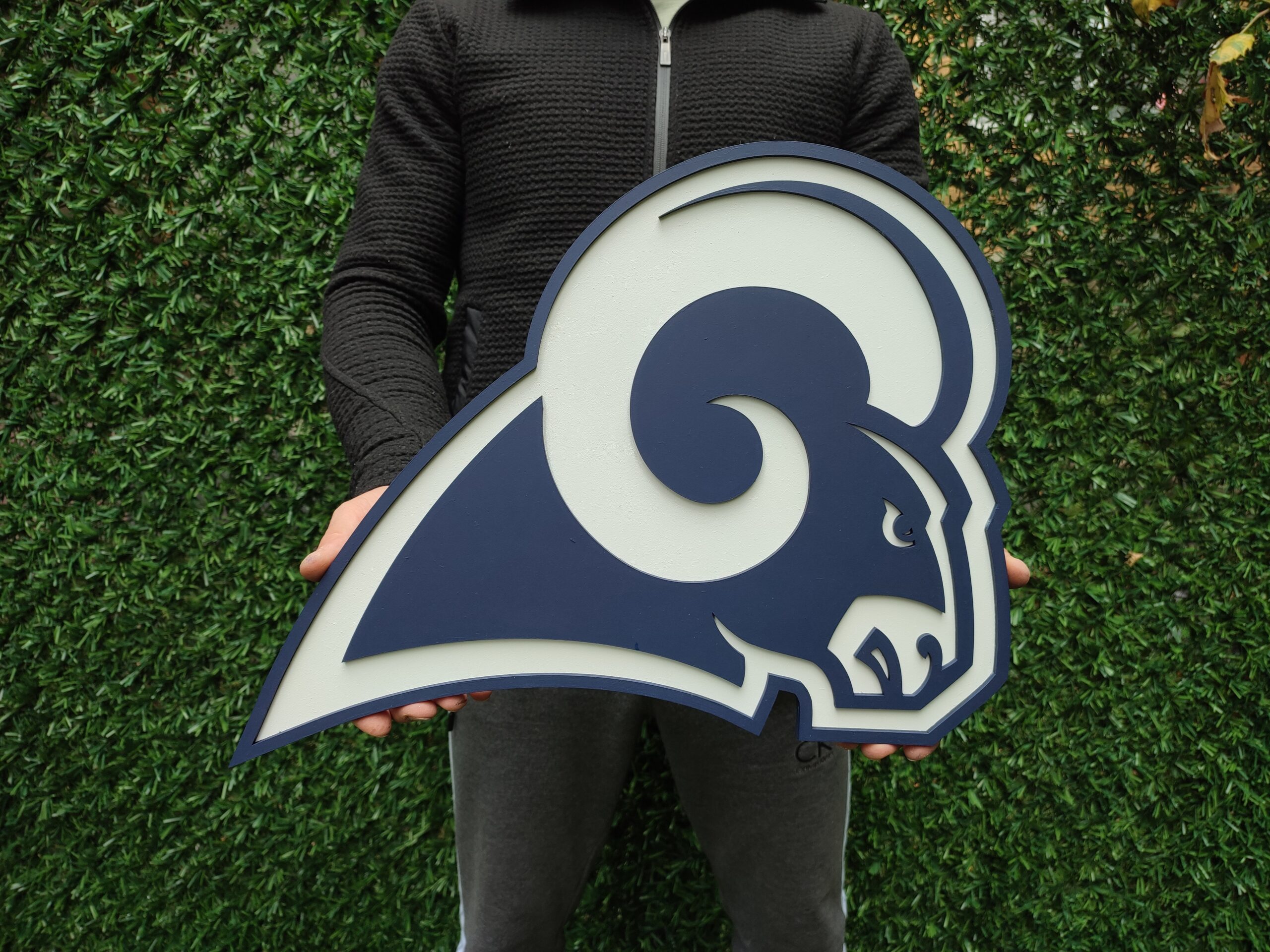 3D Los Angeles Rams football team Logo, Los Angeles Rams Wall art, Los Angeles Rams wall hangings, Los Angeles Rams football team art sign, Team logo