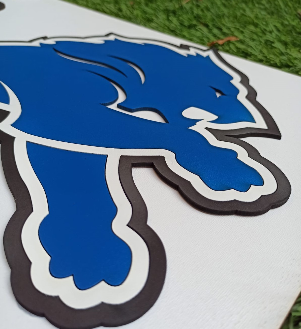 3D Detroit Lions football team Logo, Detroit Lions Wall art, Detroit Lions wall hangings, Detroit Lions football team art sign, Team logo