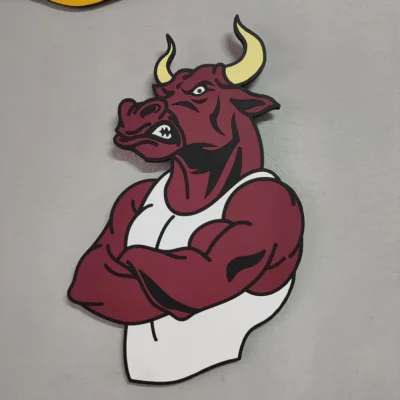 Bull Logo, Angry Bull Wall Painting - Powerful and Striking Bull Artwork for Your Space, Bull Wall Art. - Image 4