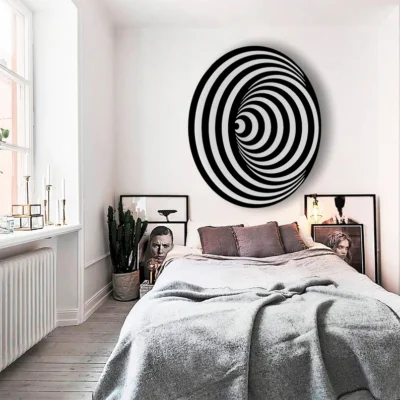 3D Optical illusion Wooden Wall Decor, Swirl wall decor - Add Depth and Elegance to Your Space with Stunning 3D Art - Image 4