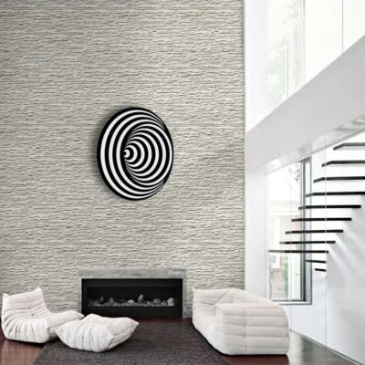 3D Optical illusion Wooden Wall Decor, Swirl wall decor - Add Depth and Elegance to Your Space with Stunning 3D Art - Image 5