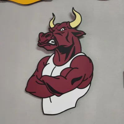 Bull Logo, Angry Bull Wall Painting - Powerful and Striking Bull Artwork for Your Space, Bull Wall Art. - Image 6