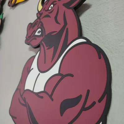 Bull Logo, Angry Bull Wall Painting - Powerful and Striking Bull Artwork for Your Space, Bull Wall Art. - Image 8