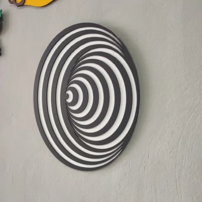 3D Optical illusion Wooden Wall Decor, Swirl wall decor - Add Depth and Elegance to Your Space with Stunning 3D Art - Image 7