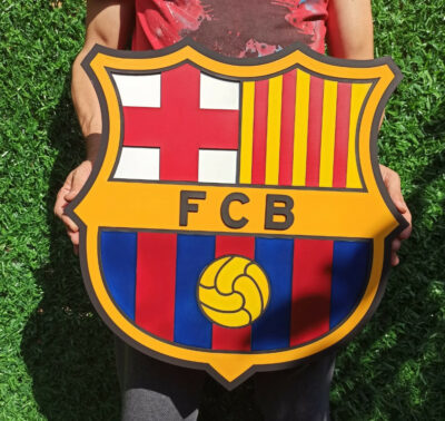 3D FC Barcelona football team Logo, FC Barcelona Wall art, FC Barcelona wall hangings, FC Barcelona football team art sign, Team logo