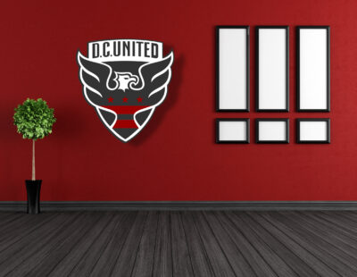 dc united fc wall art 3d logo