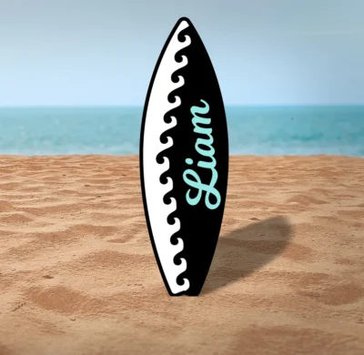 Customizable Wave Pattern Surfboard Wall Decoration, Surfboard, Sea, Wave, Sun Surfboard Wall Decor.