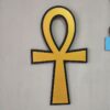 Egyptian Ankh Symbol Wooden Wall Plaque - Golden Decor, Ancient Egypt Inspired, Spiritual Art, Symbolic Wall Hanging. - Image 7