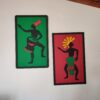 2 Pieces African Man Wooden Wall Decoration, Wall Decoration Painting, Modern Wall Design, Wooden Wall Decor, Housewarming Gift, 2 Tier