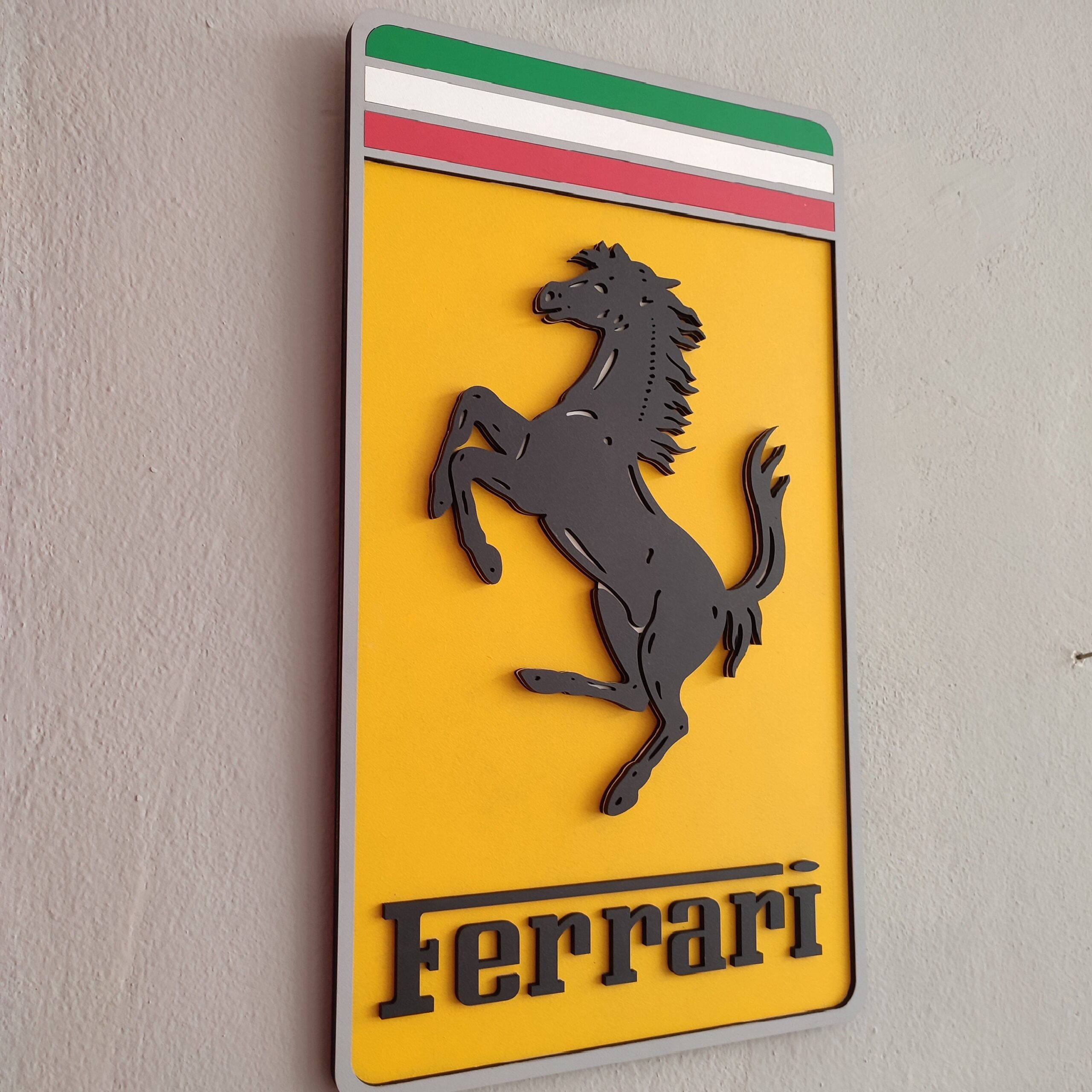 Ferrari Wall Decor, Ferrari Wood Sign, Ferrari Motor Vehicle Wall ...