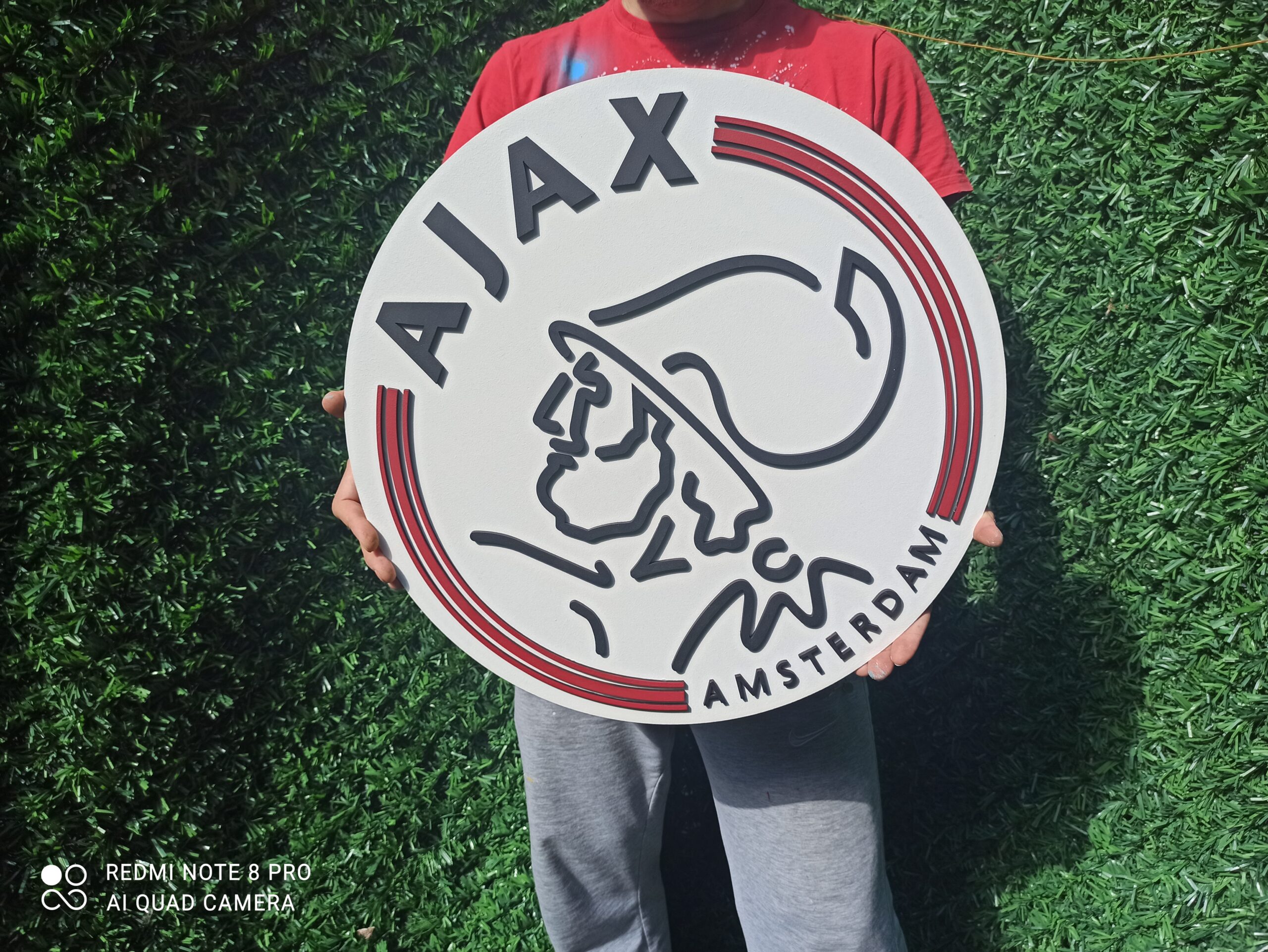 3D AFC Ajax football team Logo, AFC Ajax Wall art, AFC Ajax wall hangings, AFC Ajax football team art sign, Team logo