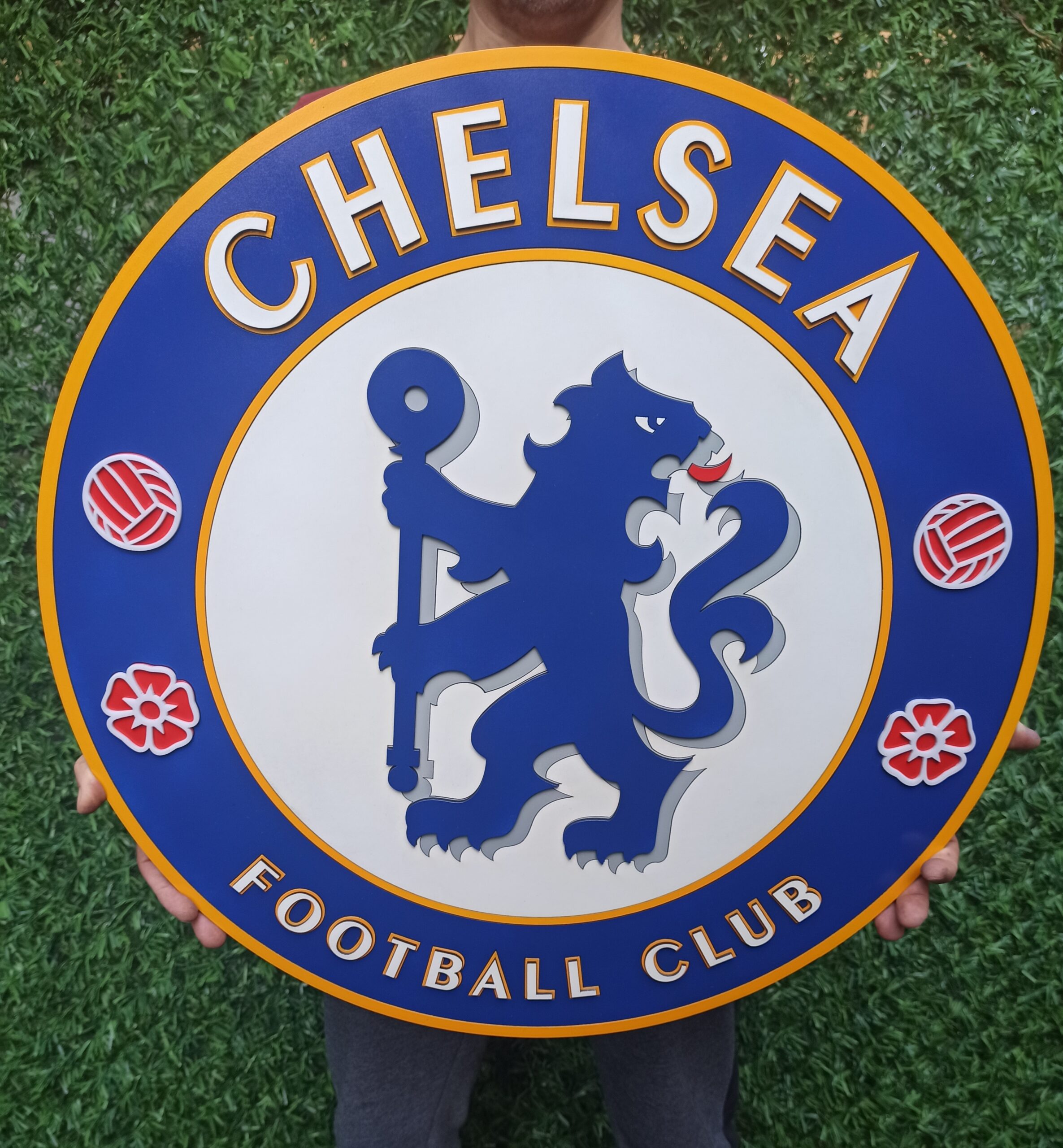 3D Chelsea FC football team Logo, Chelsea FC Wall art, Chelsea FC wall hangings, Chelsea FC football team art sign, Team logo