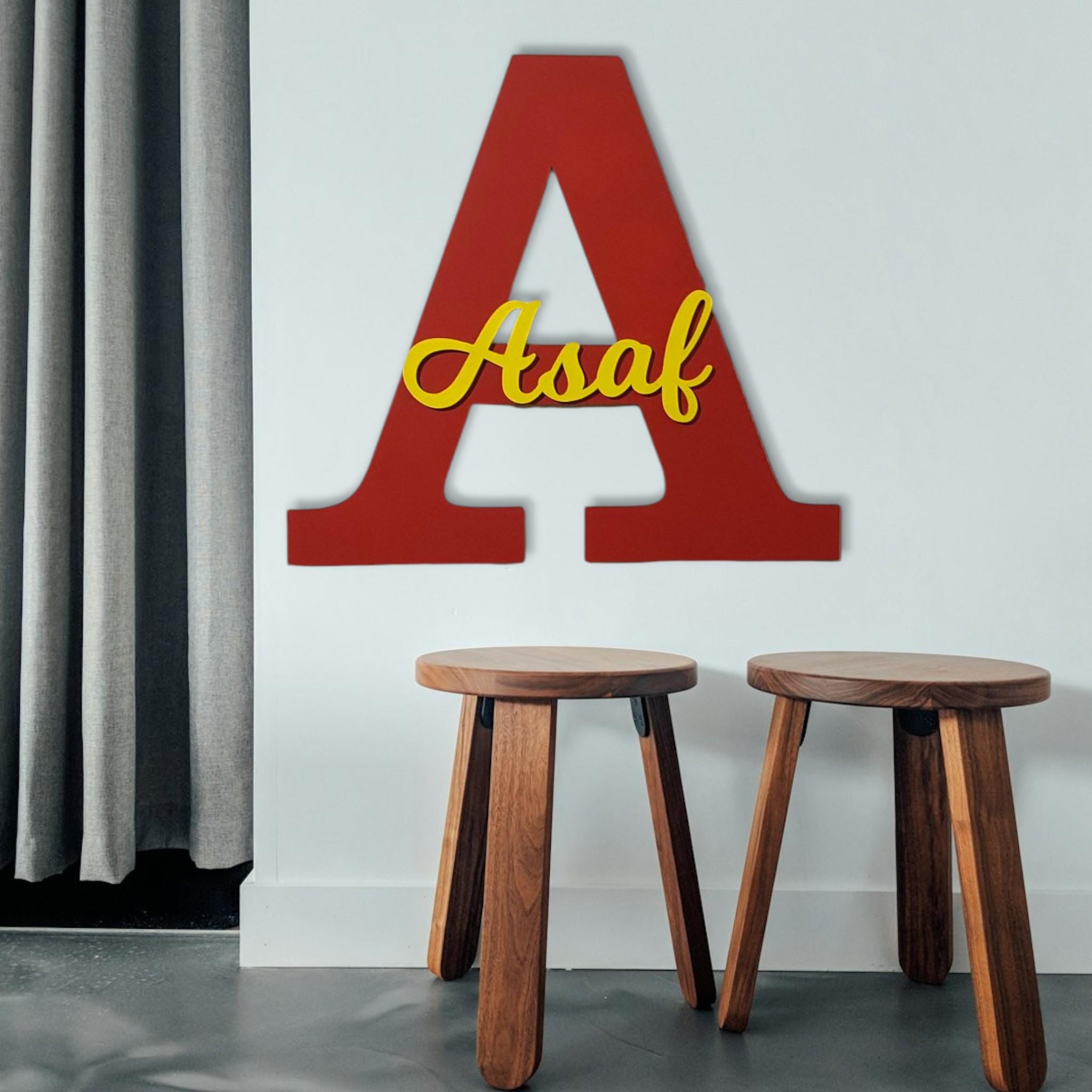 Hand Painted Family Name Wood Sign, Personalized Door Hanger