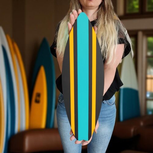 Handcrafted Wooden Surfboard Wall Art: Coastal Beach House Decor