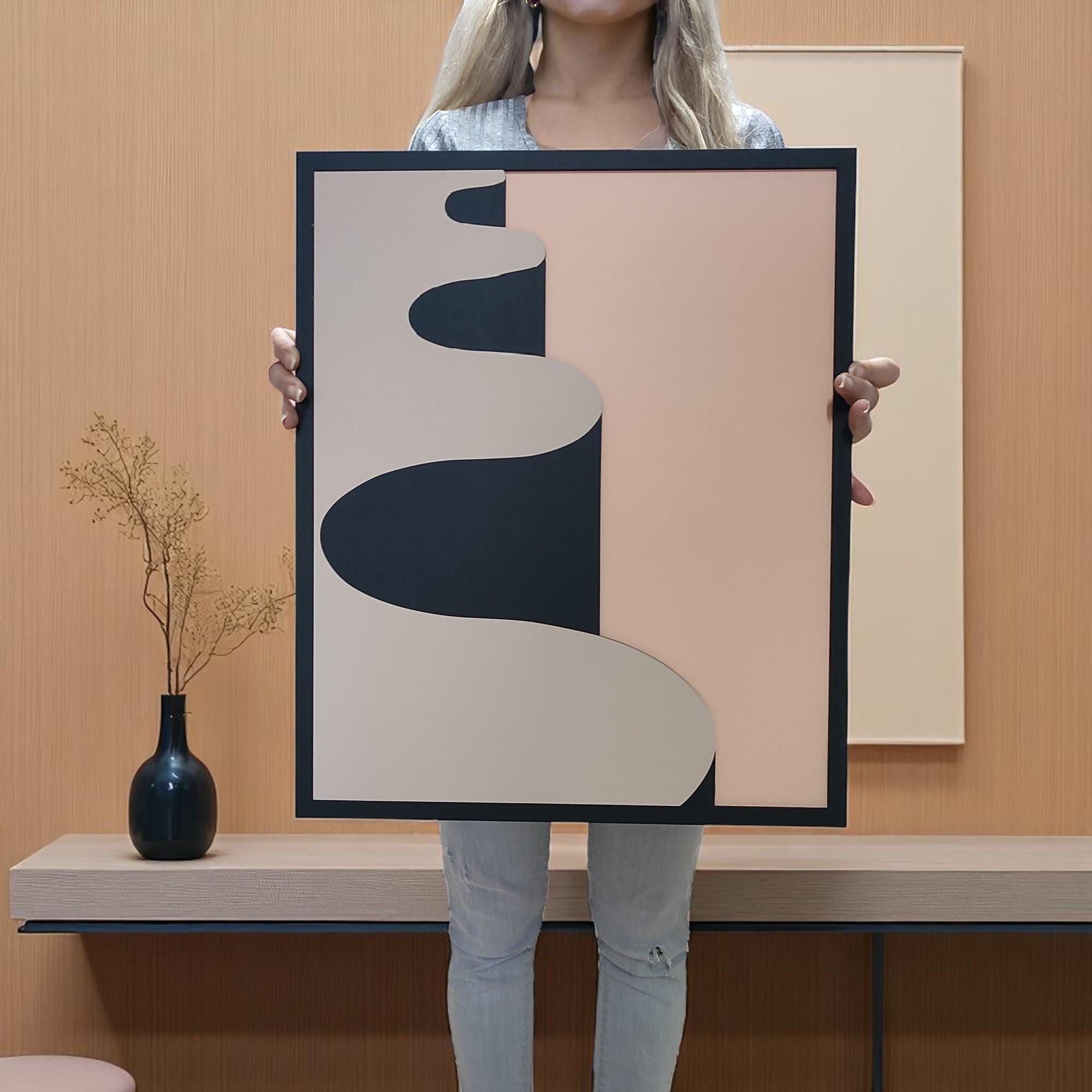 Handcrafted Mountain Cliff Wood Wall Art: Rustic Nature Decor