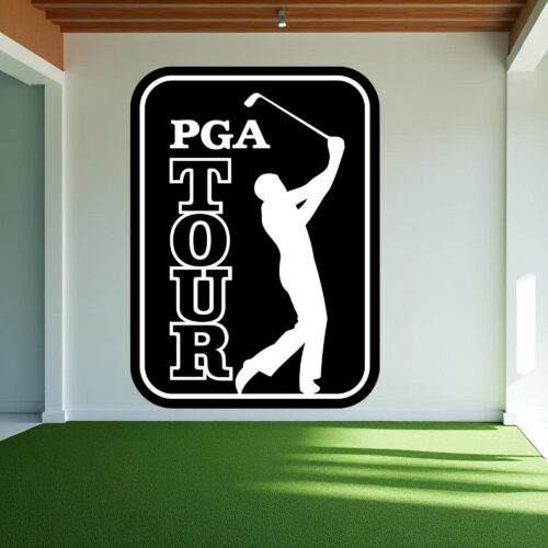 Handmade PGA Tour Wood Logo Sign: Golf Fan Wall Decor