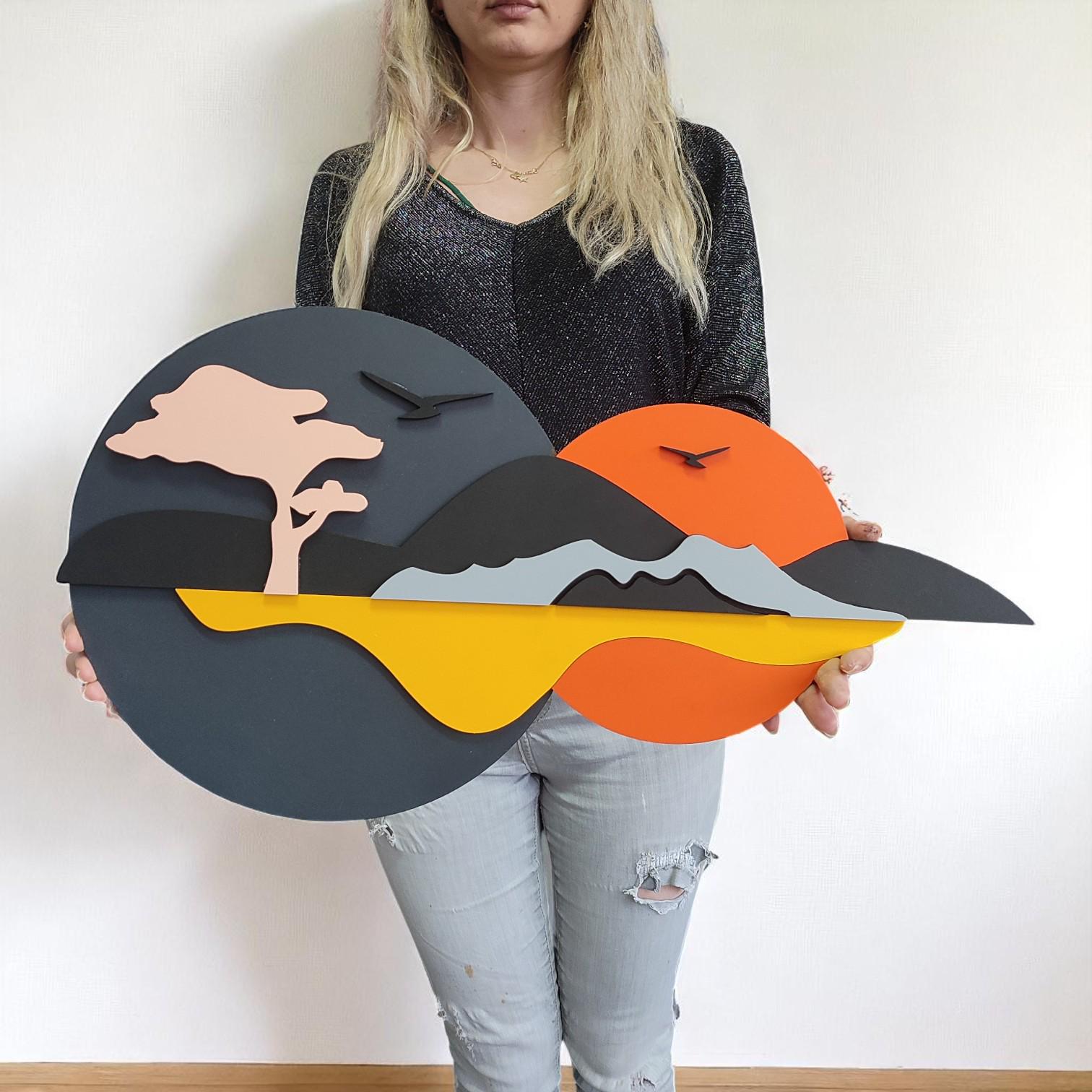 Minimalist Sunset Wall Art: Modern Sunscape Decor