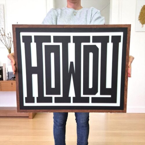 Howdy Wooden Sign: Rustic Western Ranch Decor