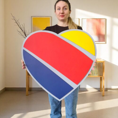 Southwest Airlines Heart Logo Wood Wall Art: Vintage Aviation Decor