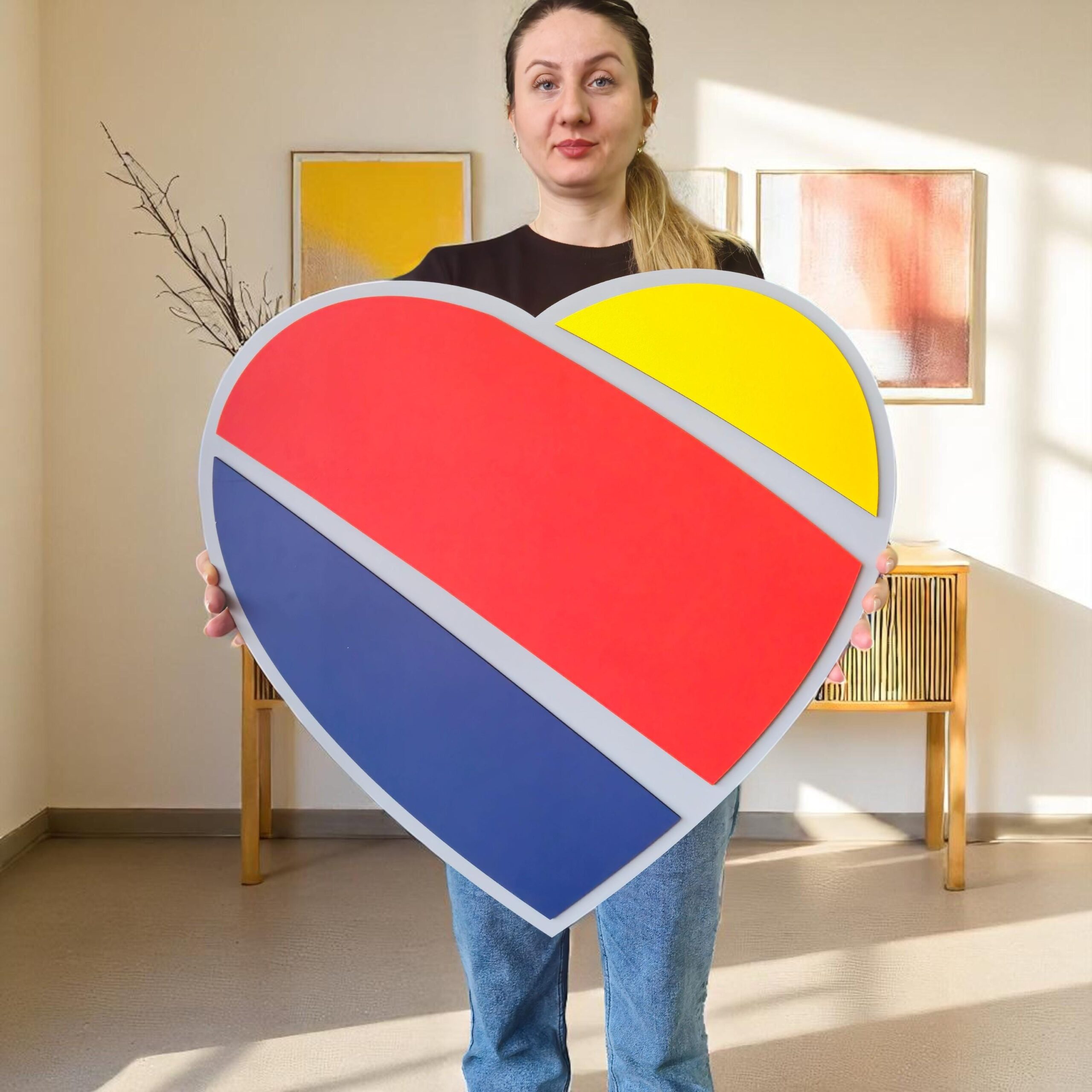 Southwest Airlines Heart Logo Wood Wall Art: Vintage Aviation Decor