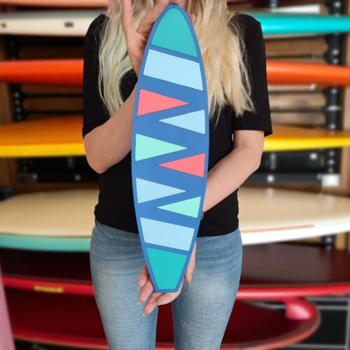 Handcrafted Wooden Surfboard Wall Art: Coastal Beach Decor