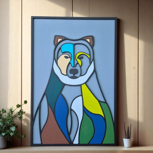 Rustic Bear Wood Wall Art: Cabin Decor, Nursery Art