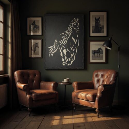 Geometric Horse Head Wall Art: Modern Farmhouse Decor