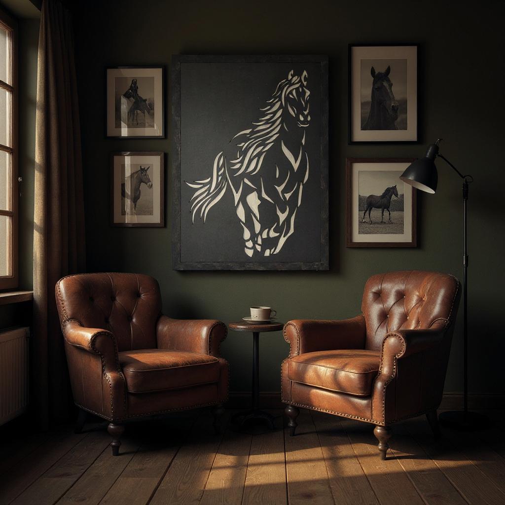 Geometric Horse Head Wall Art: Modern Farmhouse Decor