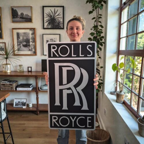 Rolls Royce Wooden Wall Art | Luxury Car Decor | Handmade MDF Car Emblem | 3D Laser Cut Sign | Man Cave Garage Decor | Gift for Car Lovers